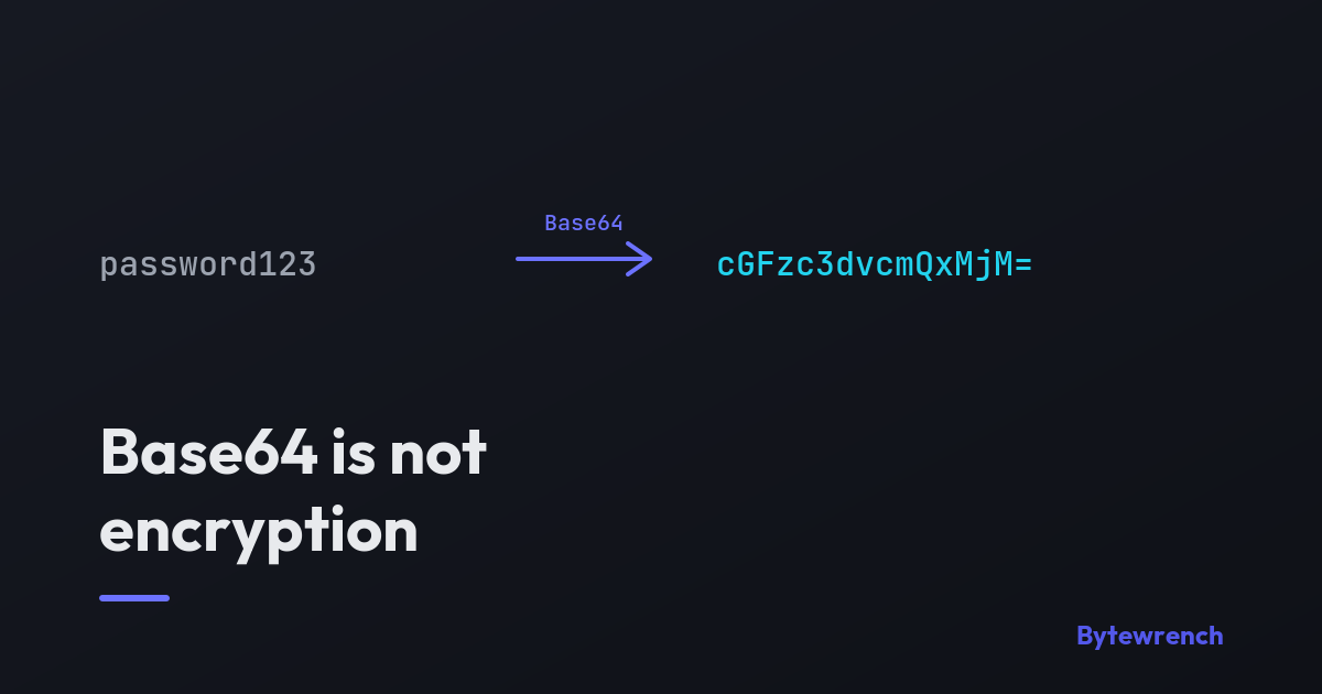Base64 is not encryption (and three things people mix up with it)